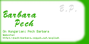 barbara pech business card